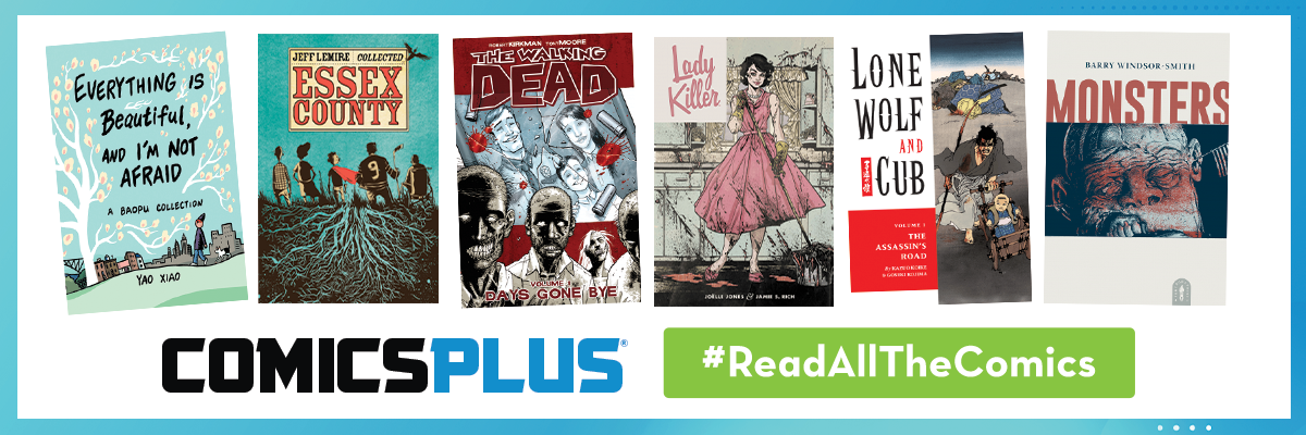 Various graphic novels with the Read all the Comics Hashtag
